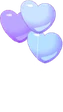 Indice Ballons en forme de cœur dans le décor