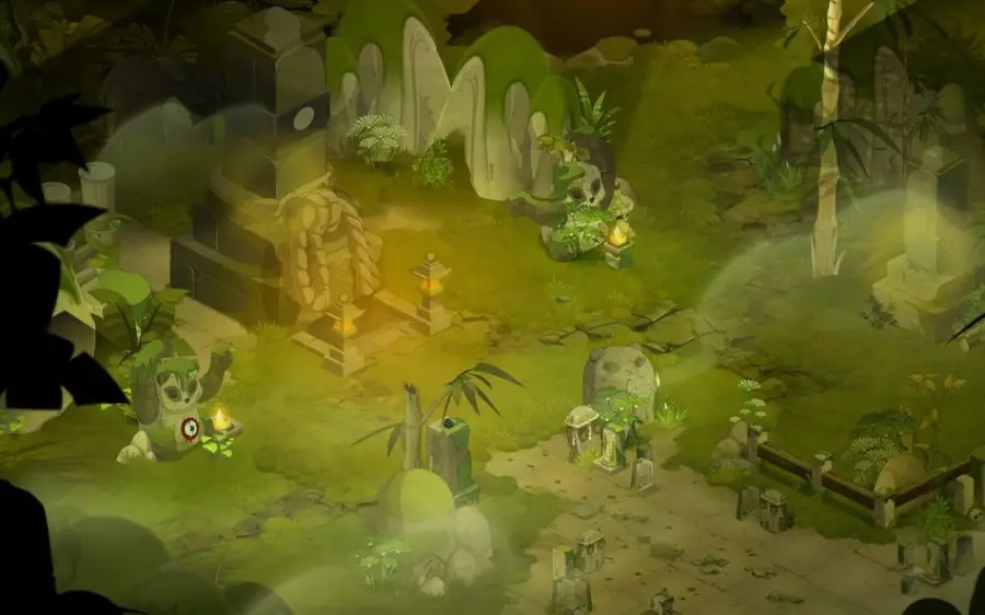 Prier à l'autel du Dojo des Immortels, en [34,-42] (Cimetière de Grobe)