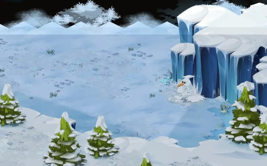 Évaluer les cinq bonmonstres de neige, en [-77,-77] (Crevasse Perge)