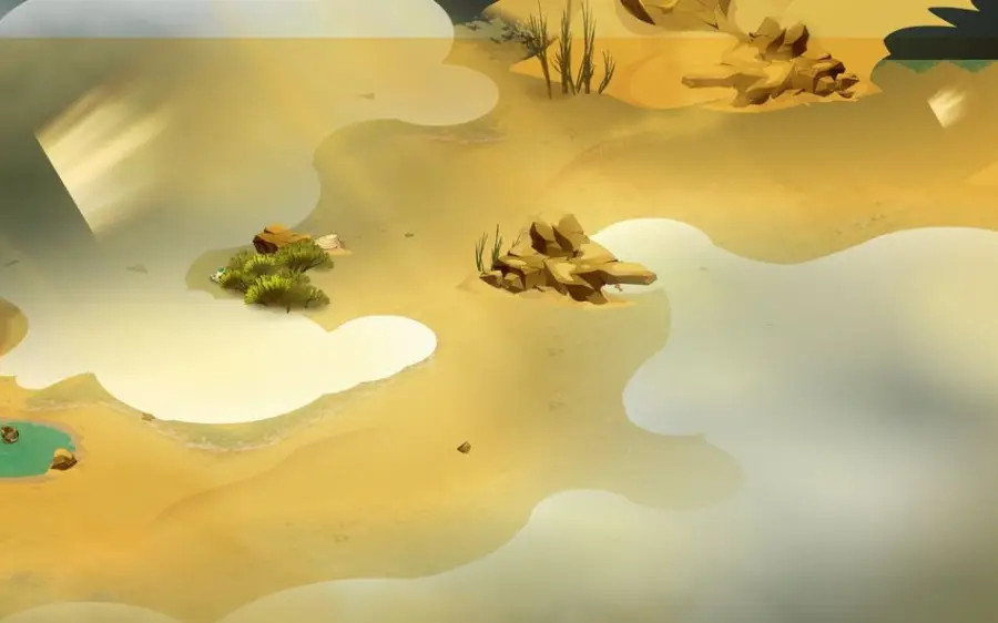 Ramasser l'éclat de roche spectrale, en [12,-57] (Dunes des ossements)
