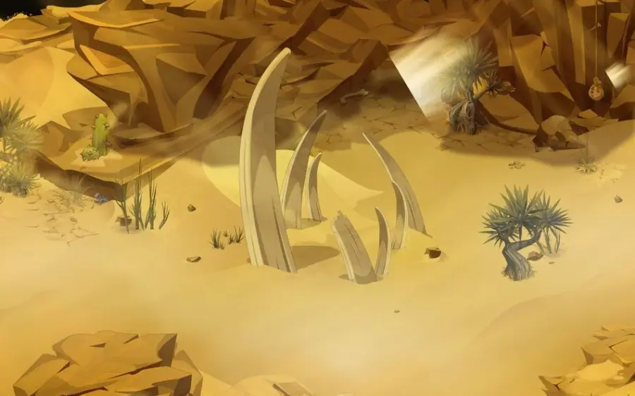 Remonter la piste, en [15,-60] (Dunes des ossements)