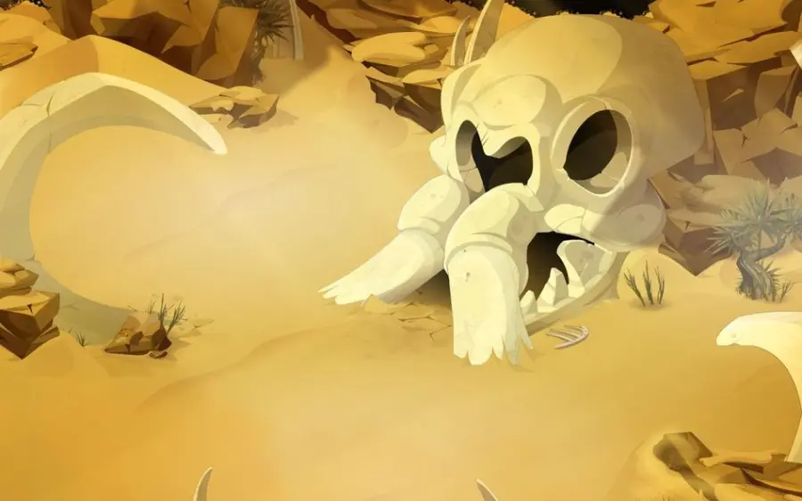 Entrée du Cimetière des Mastodontes, en [19,-61] (Dunes des ossements)
