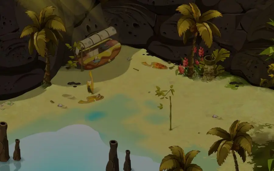 Plage de Vulkania, en [-54,44] (Forêt d'Etraktopel)