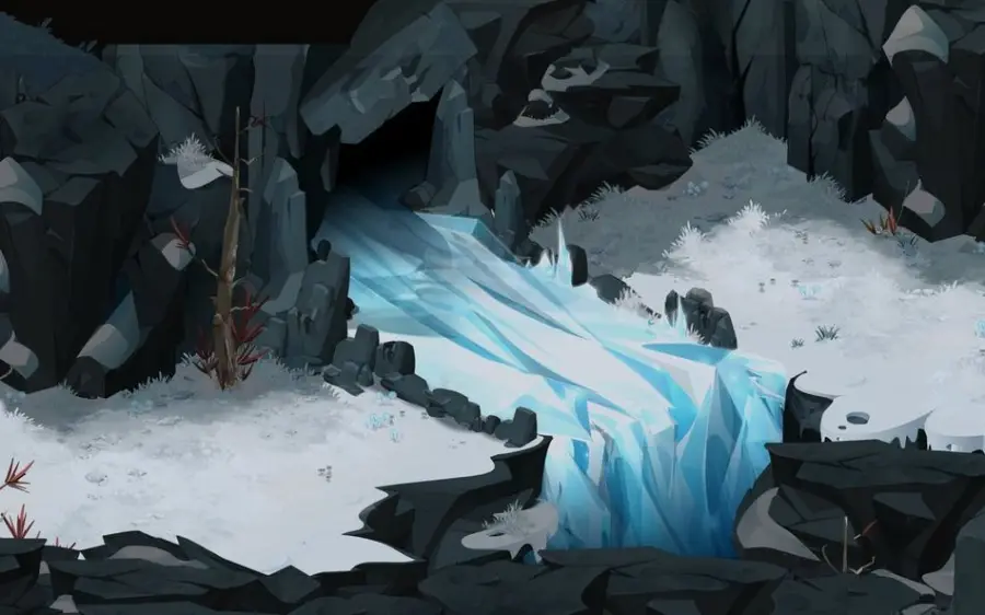 Rivière de glace, en [-70,-75] (Mont Torrideau)
