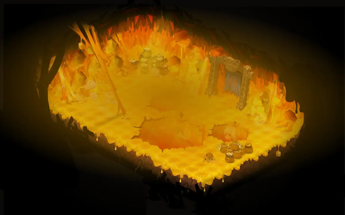 Antichambre des Gloursons : l'entrée du donjon, en [-63,-75] (Ruche des Gloursons)