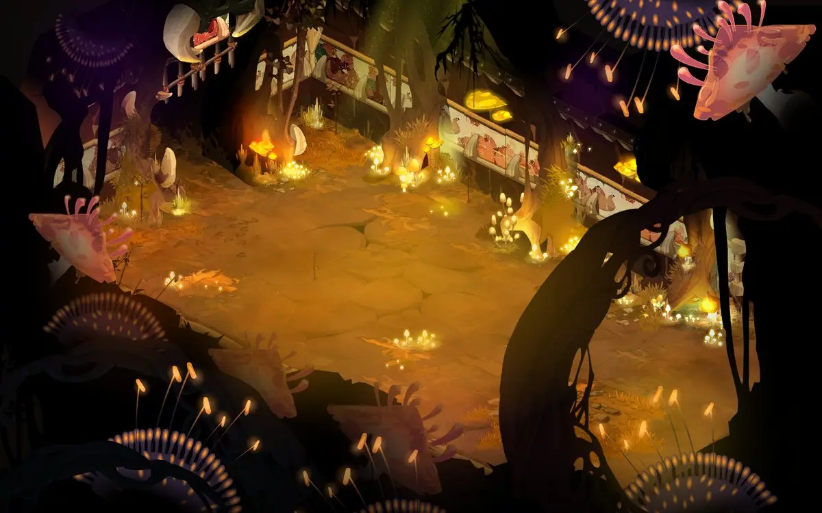 Antre du Dragon Cochon : l'entrée du donjon, en [5,32] (Labyrinthe du Dragon Cochon)
