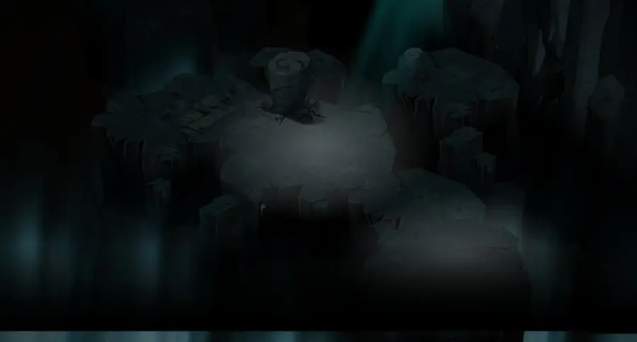 Cavernes du Kolosso : plan de la salle 2