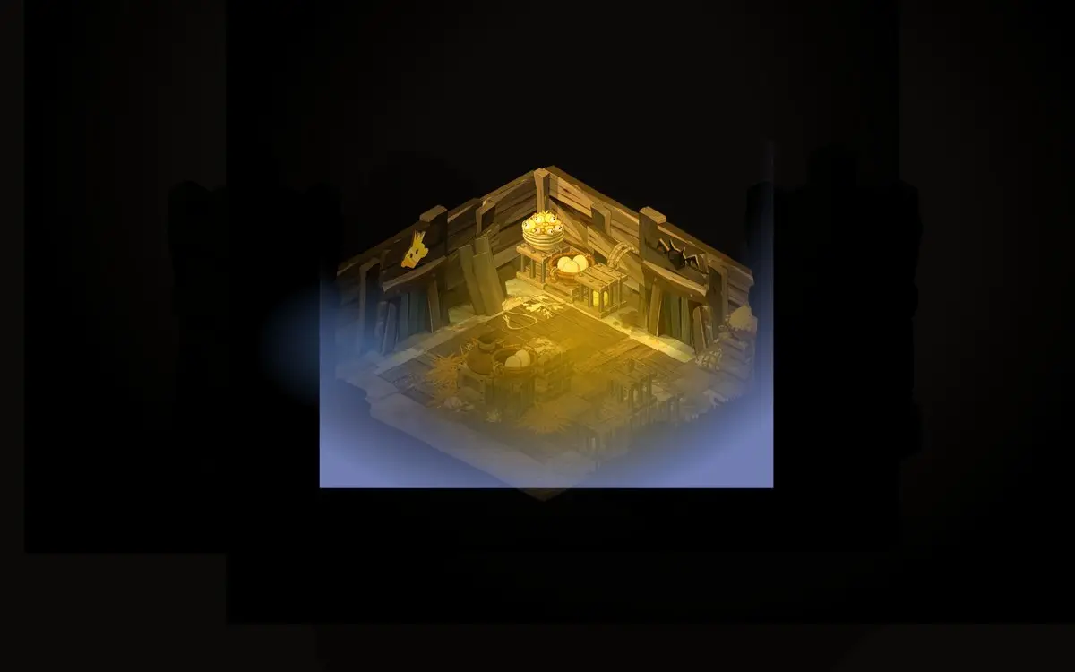 Donjon des Tofus : l'entrée du donjon, en [5,6] (Champ des Ingalsse)