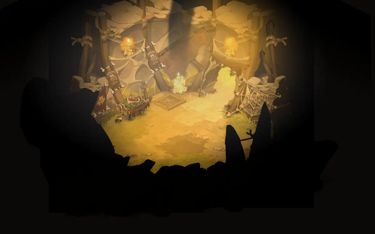 Grotte de Kanigroula : l'entrée du donjon, en [-5,-54]