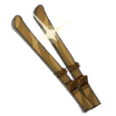 Icône de Paire de skis sombres jetables